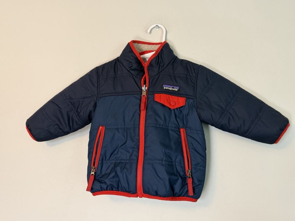 Patagonia Baby Reversible Coat Navy Blue 9-12 Months NWOT